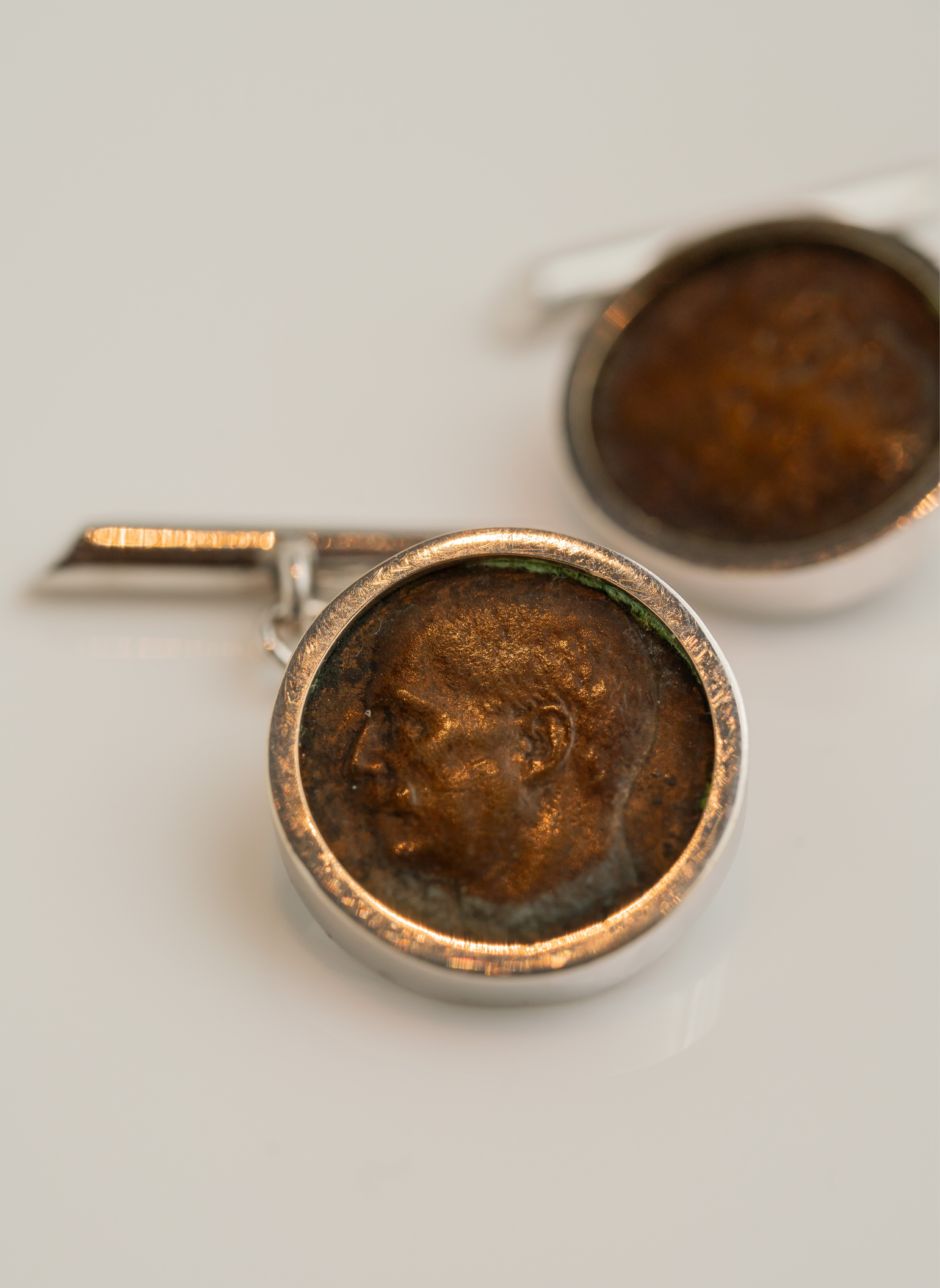 Silver and Coin Cufflinks