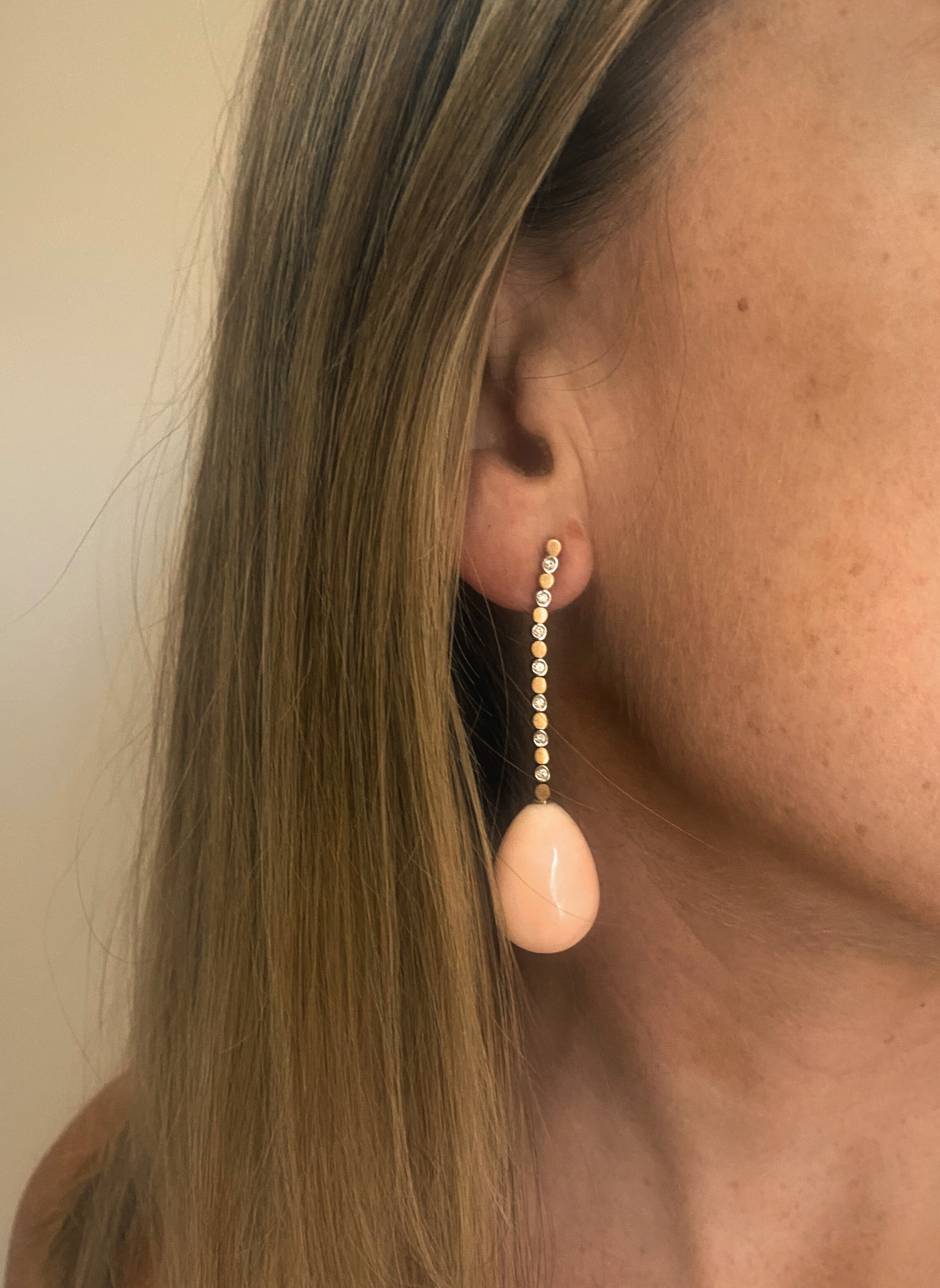 Coral and Brilliant Tribute Earrings