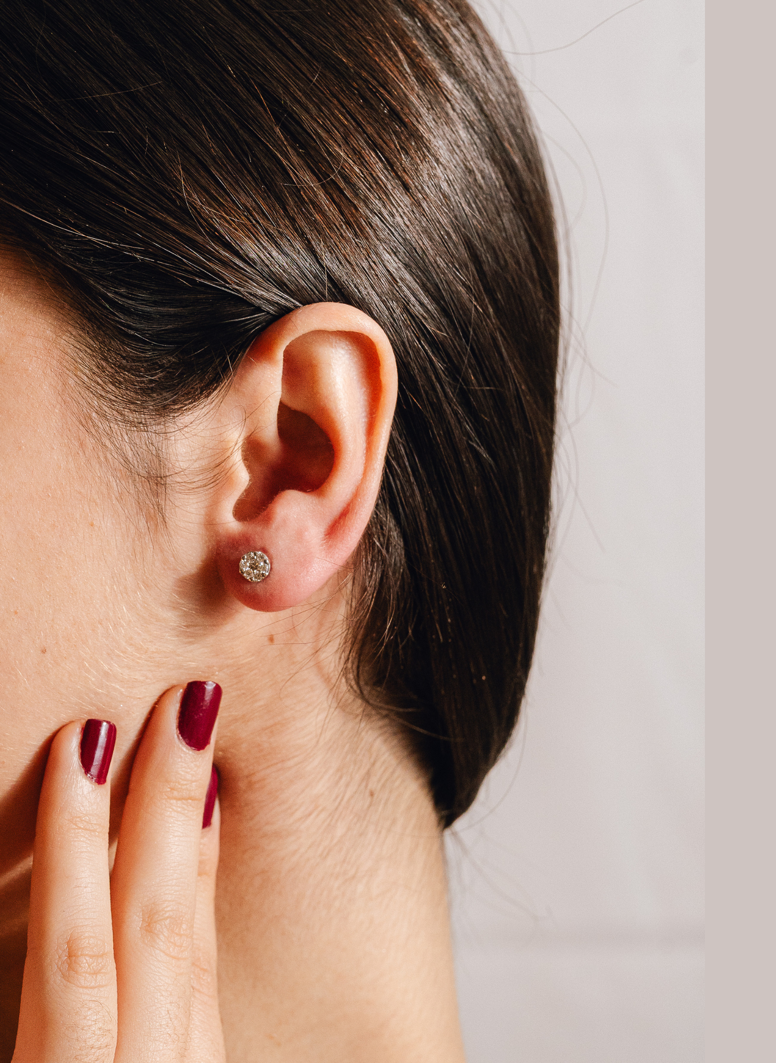 Diamond Rosette Sleeper Earrings