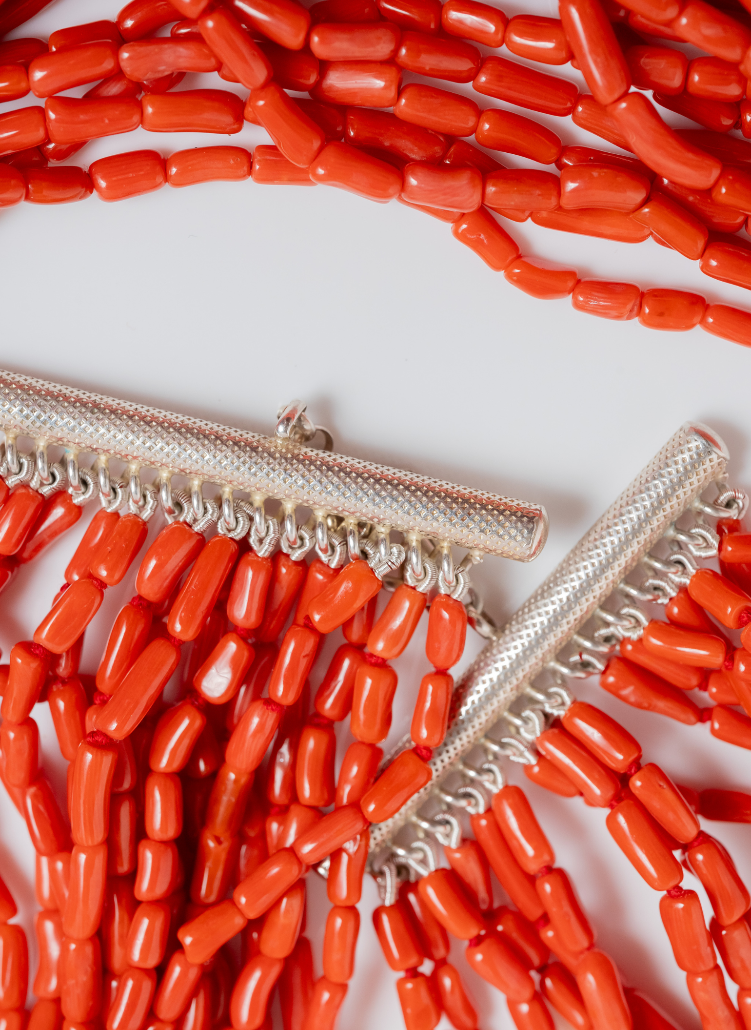 Long Coral Tribute Necklace