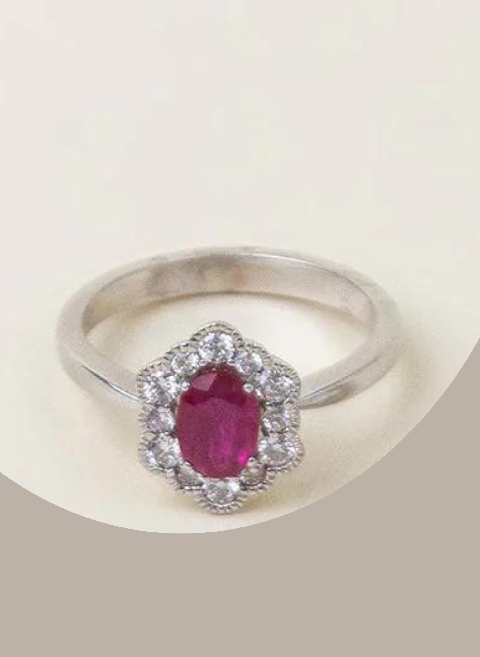 Ruby Rosette Ring in Pavé