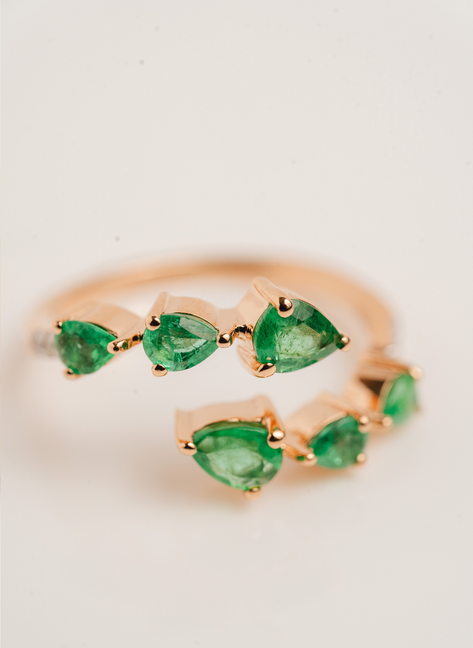 Gold and Emerald Climbing Ring