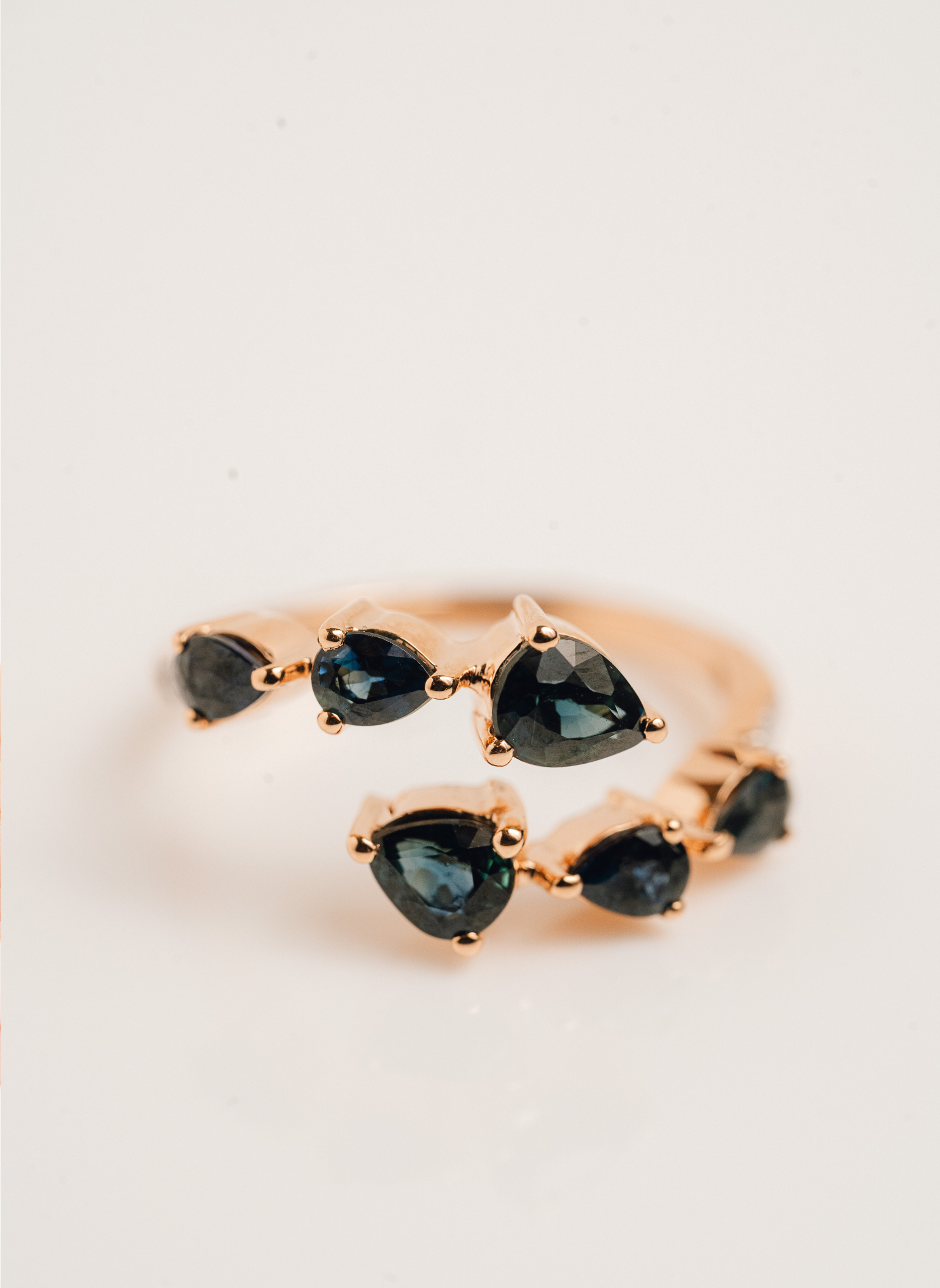 Gold and Sapphires Climbing Ring