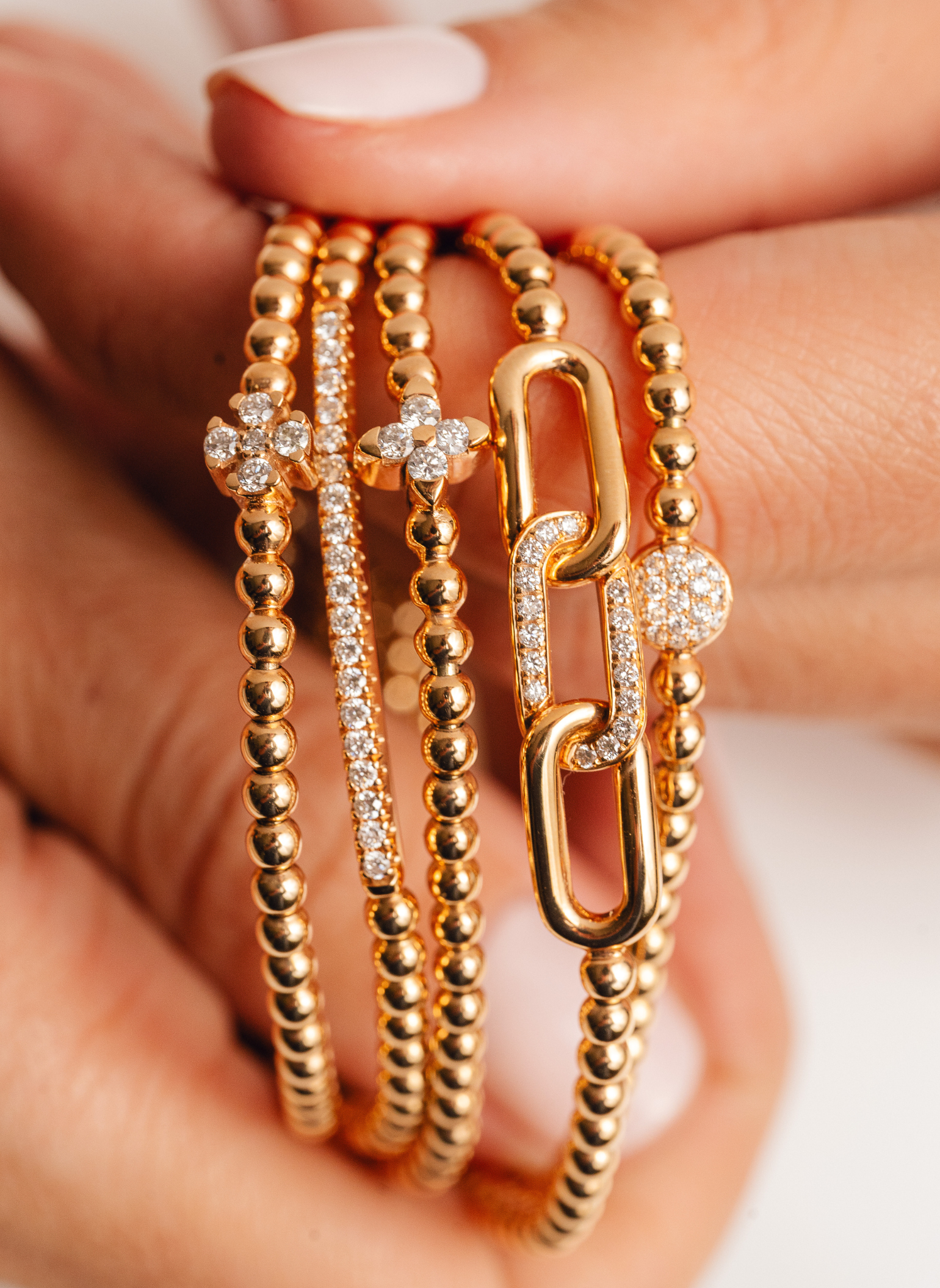 Golden Essentials Rose Gold Elastic Bracelet