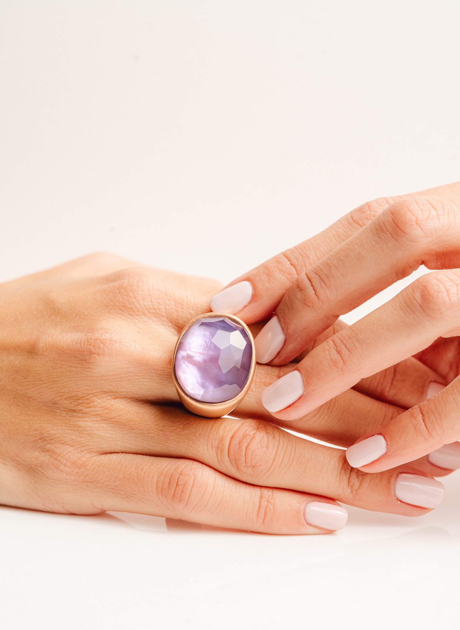 Dream Big Rose Gold and Amethyst Ring