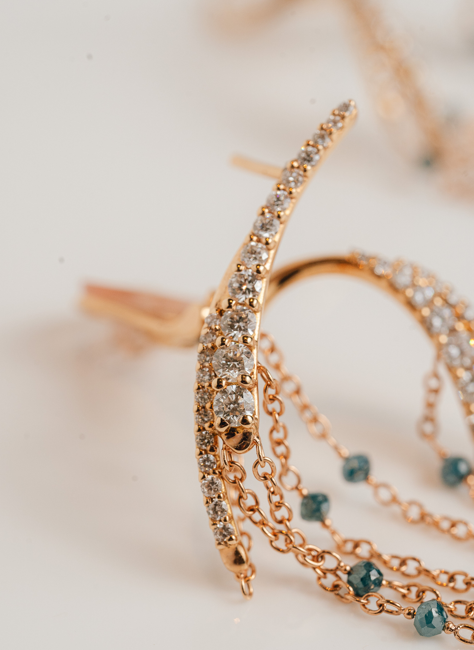 Art Deco Gold and Diamond Earrings