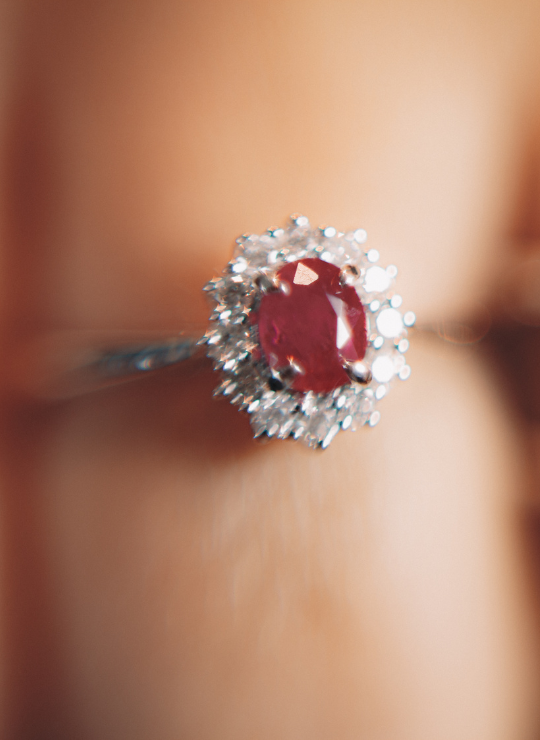 Ruby Orla Rosette Ring in Claw
