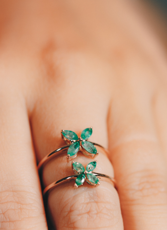 Le Gemme Marquise Flower Ring
