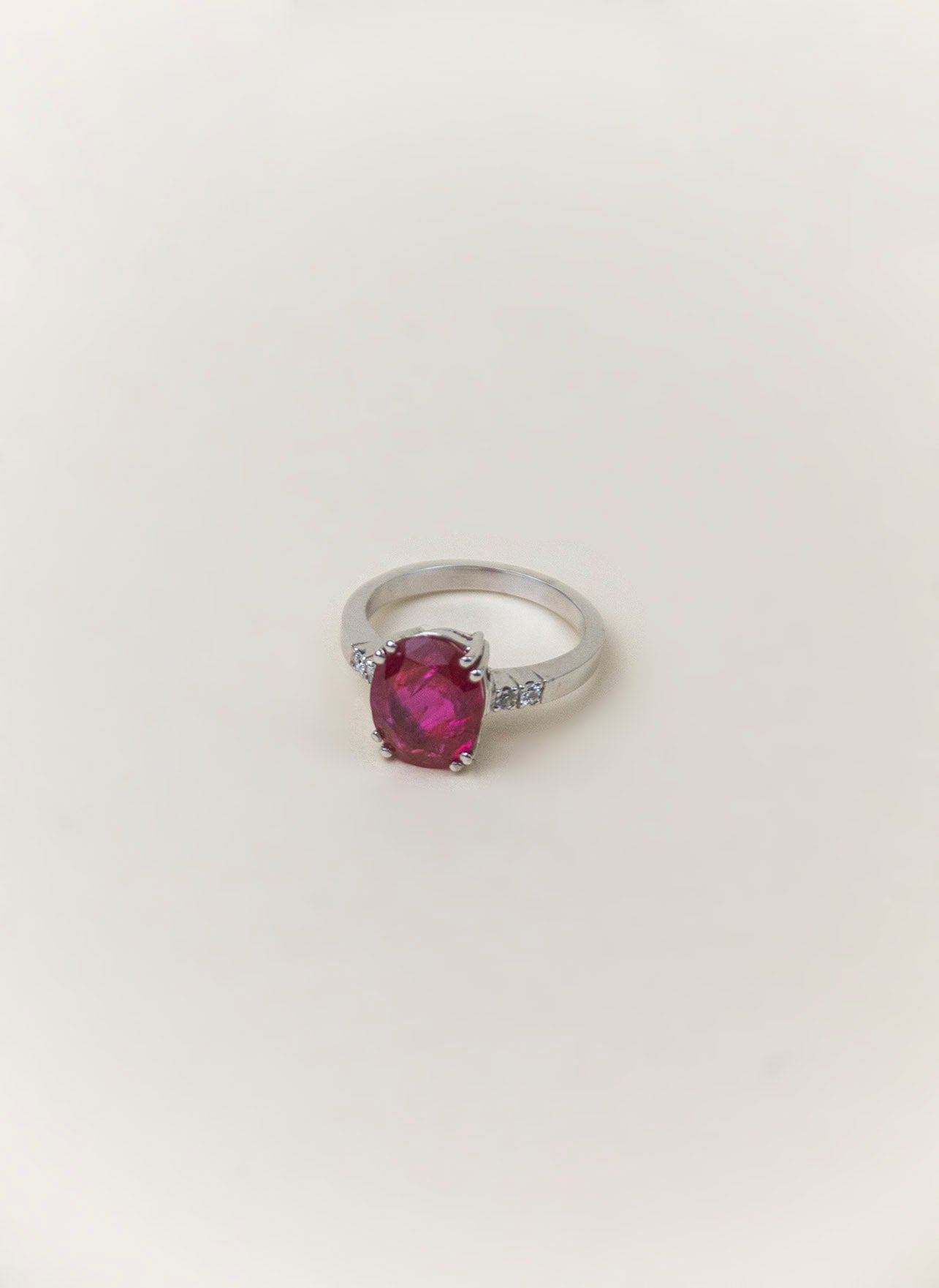 Ruby and Diamond Tresillo Ring