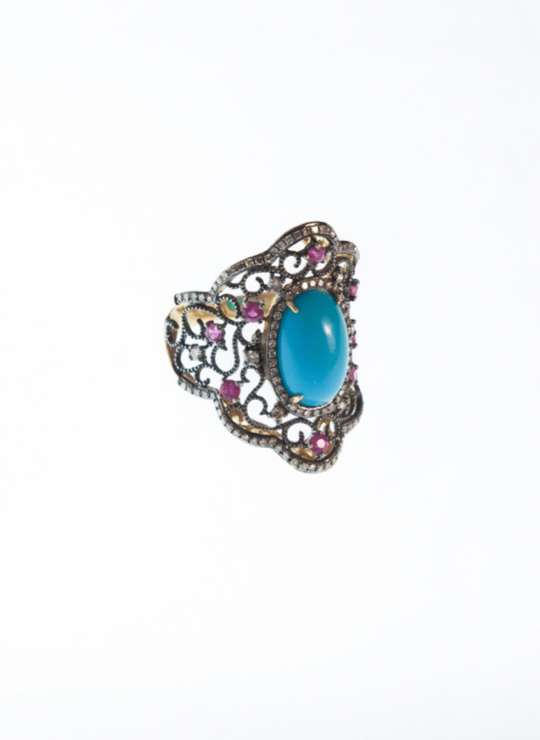 Turquoise Chandelier Ring