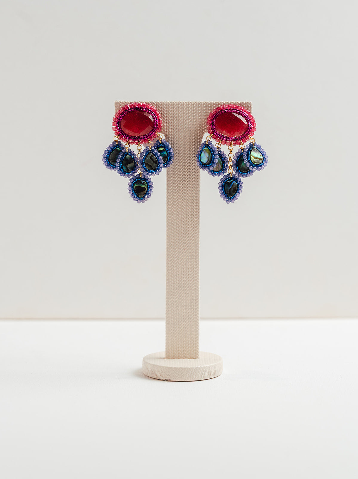 Pendientes Le Gemme Cuarzo Azul y Madreperla