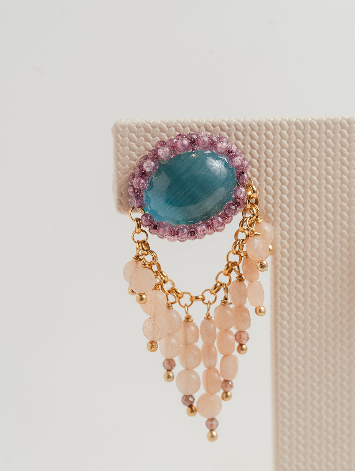 Pendientes Le Gemme Cuarzo Turquesa y Rosa