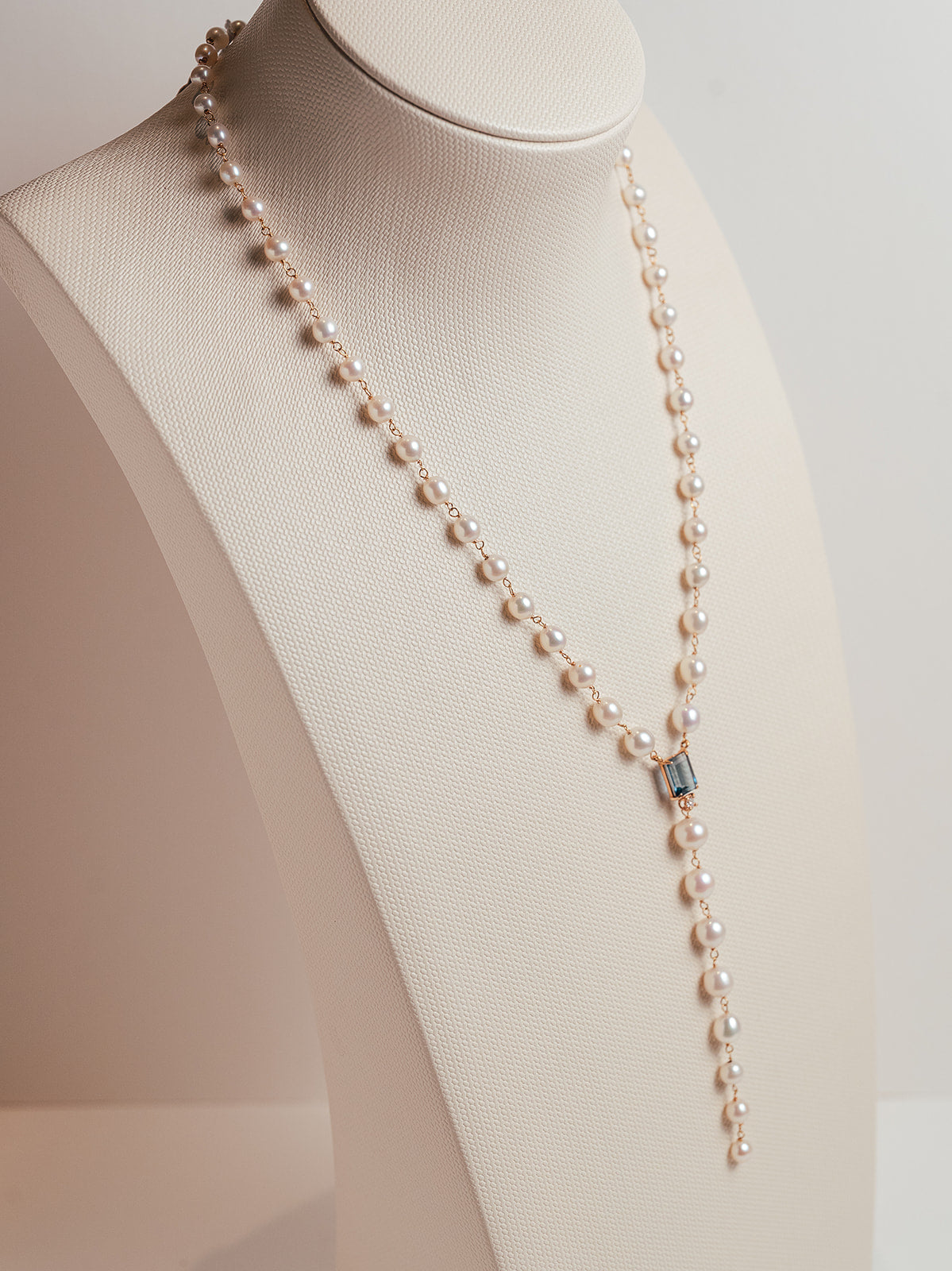 Opera Long Coral and Onyx Necklace