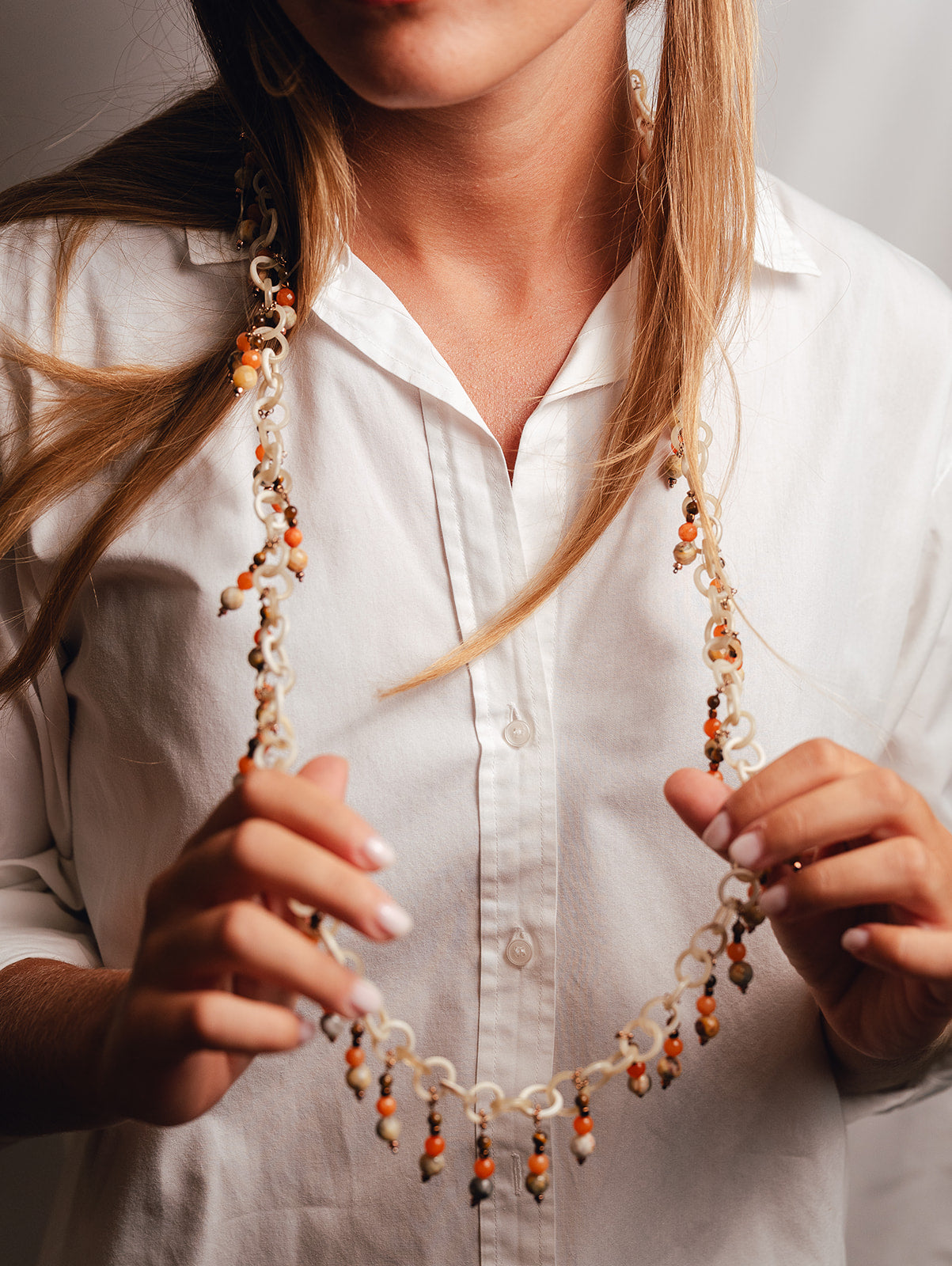 Collar Le Gemme Asta, Cuarzos y Plata