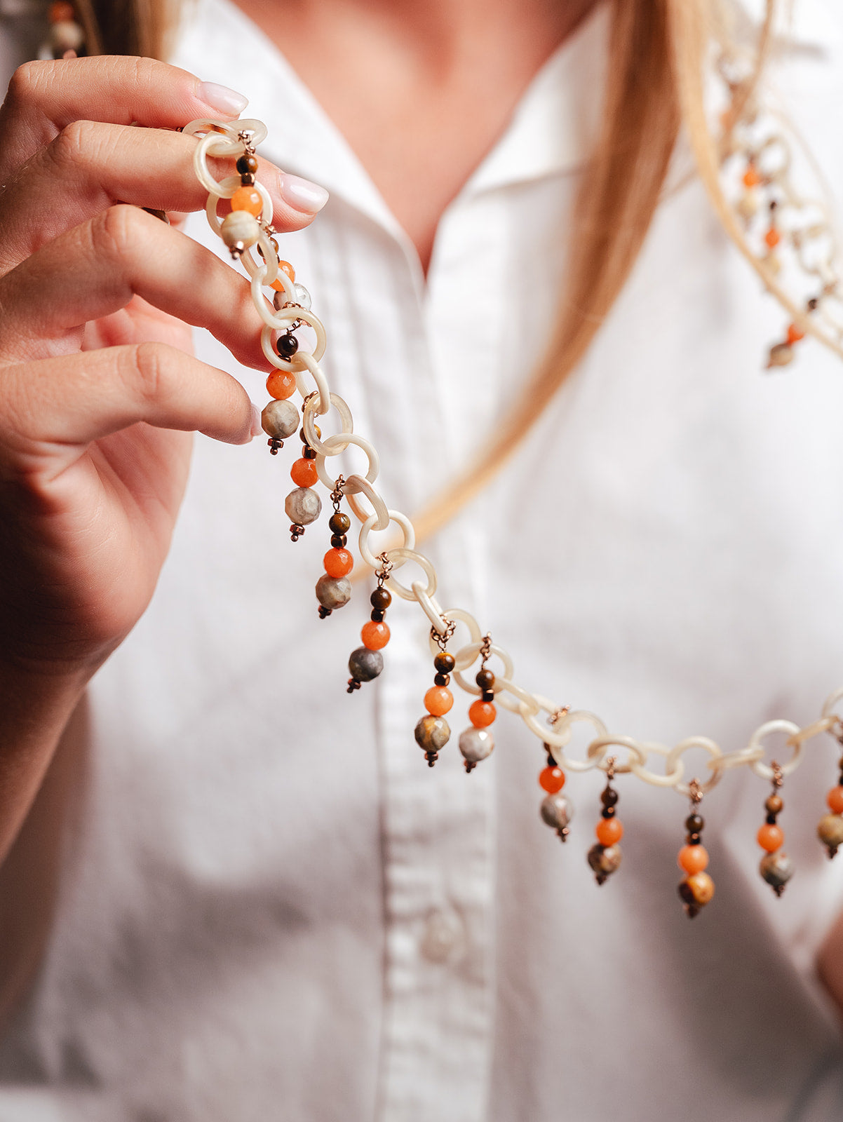 Collar Le Gemme Asta, Cuarzos y Plata