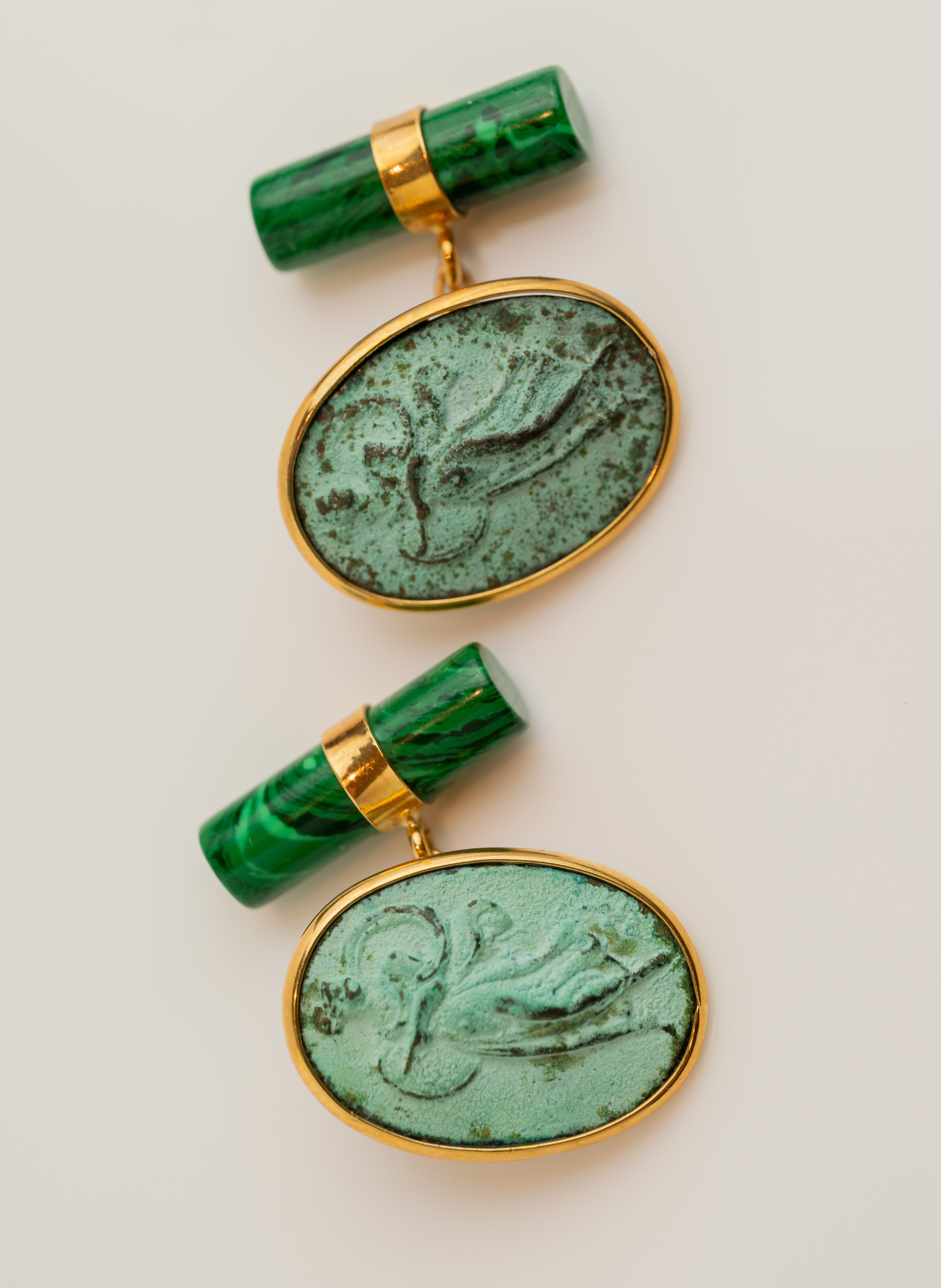 Yellow Gold Cufflinks and Cameos