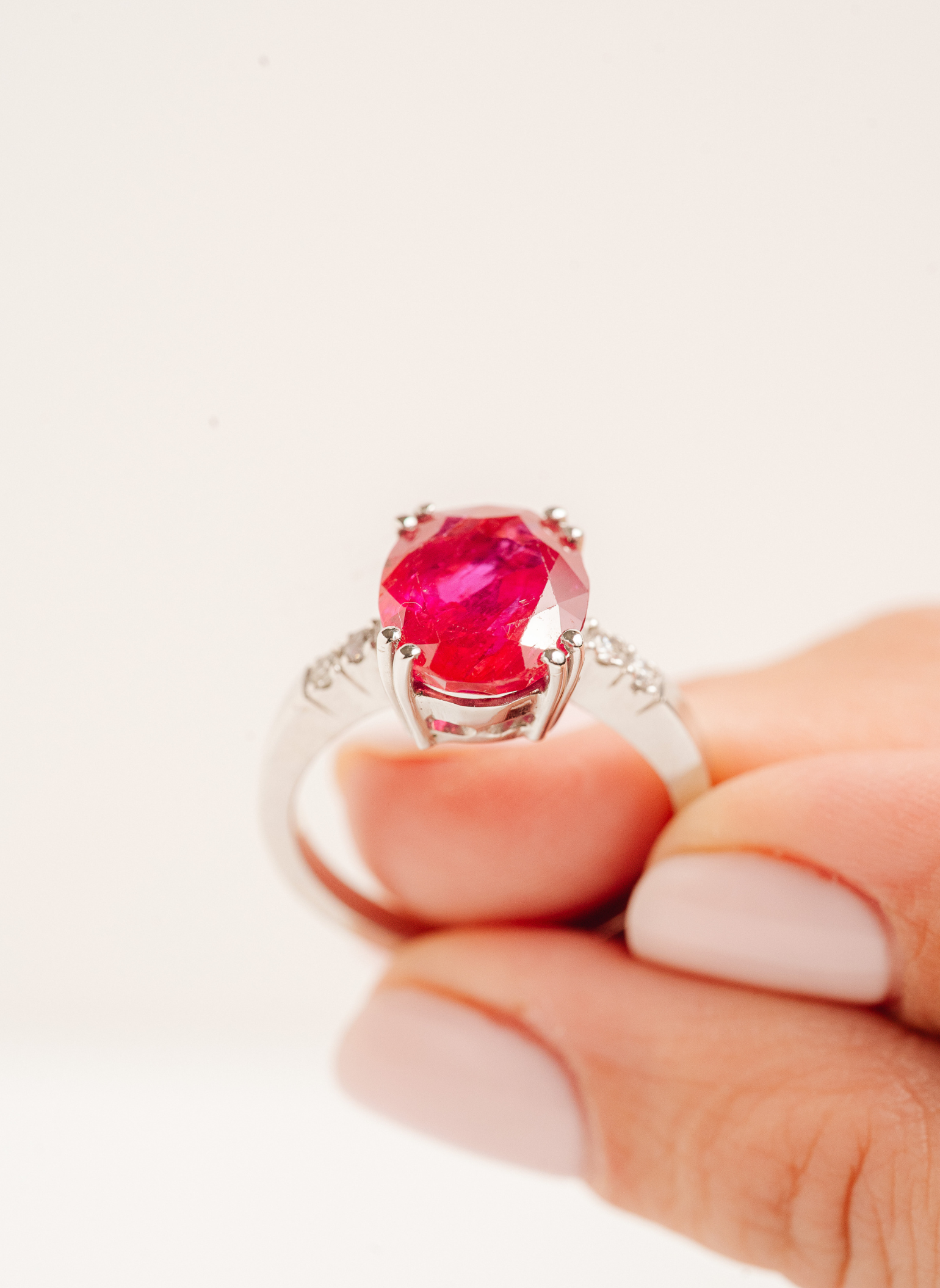 Ruby and Diamond Tresillo Ring