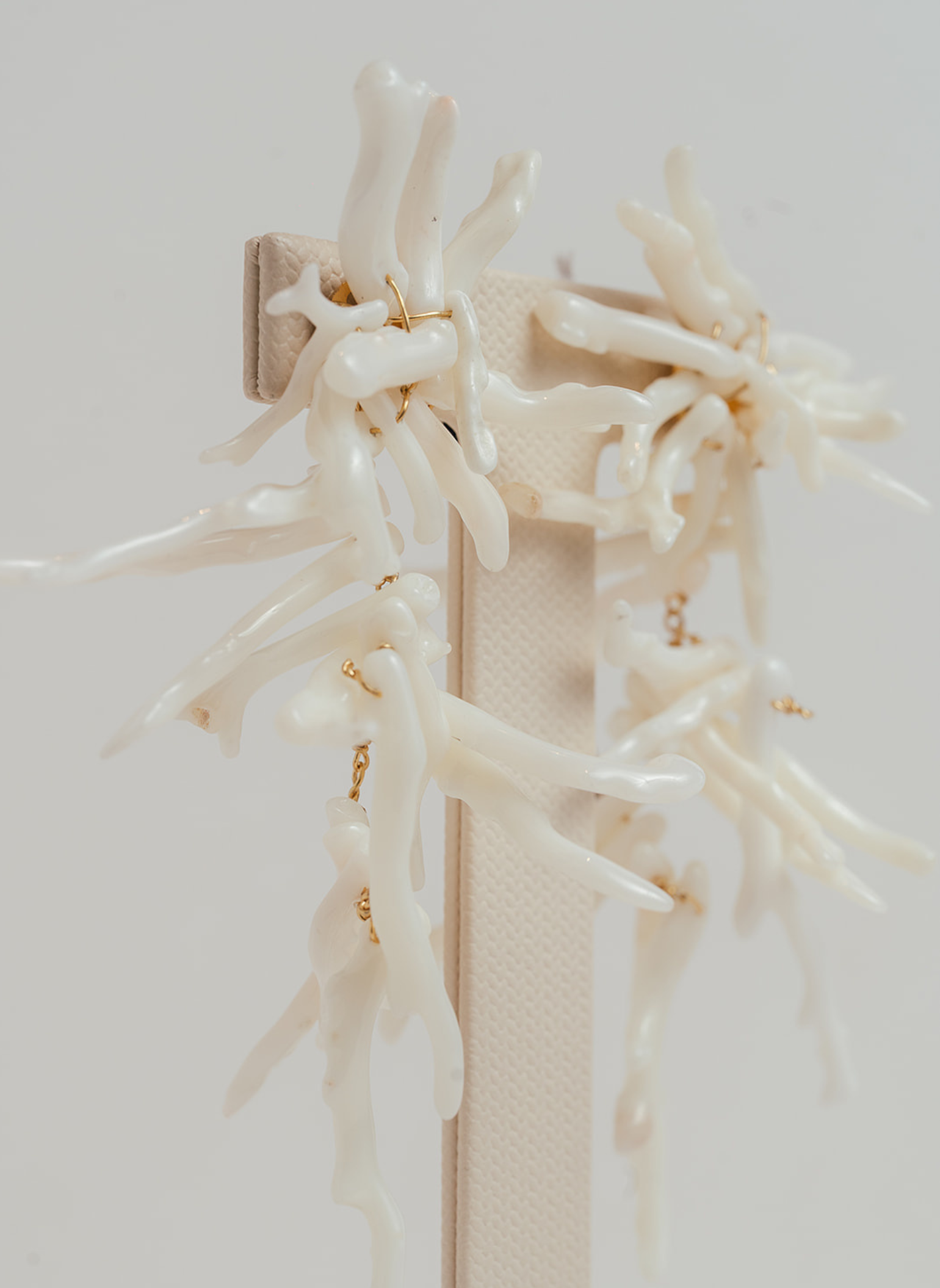 Pendientes Tributo de Coral Blanco Ramificado