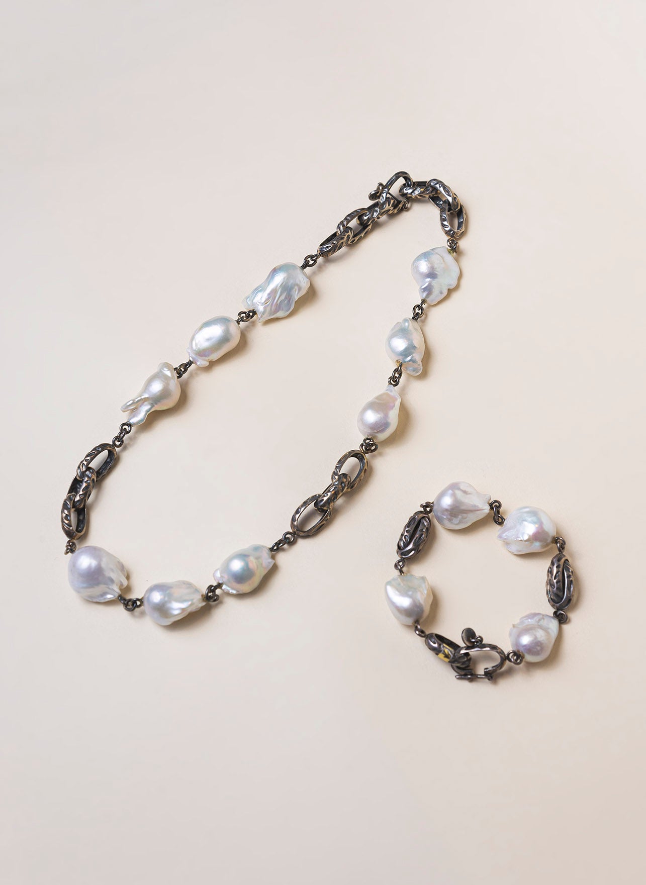 Silver and Water Pearl Necklace