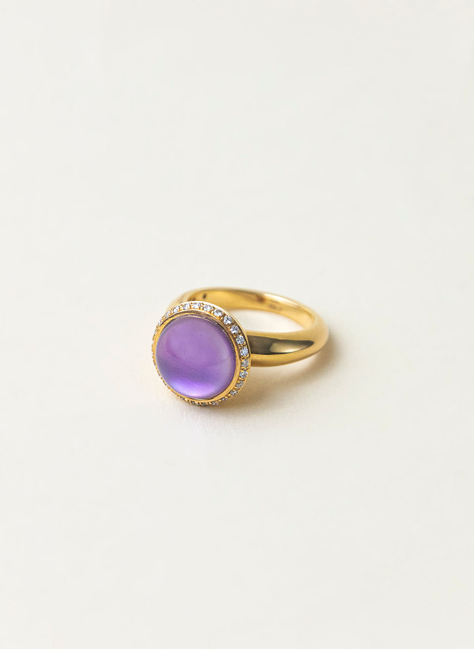 Le Gemme Round Amethyst Ring