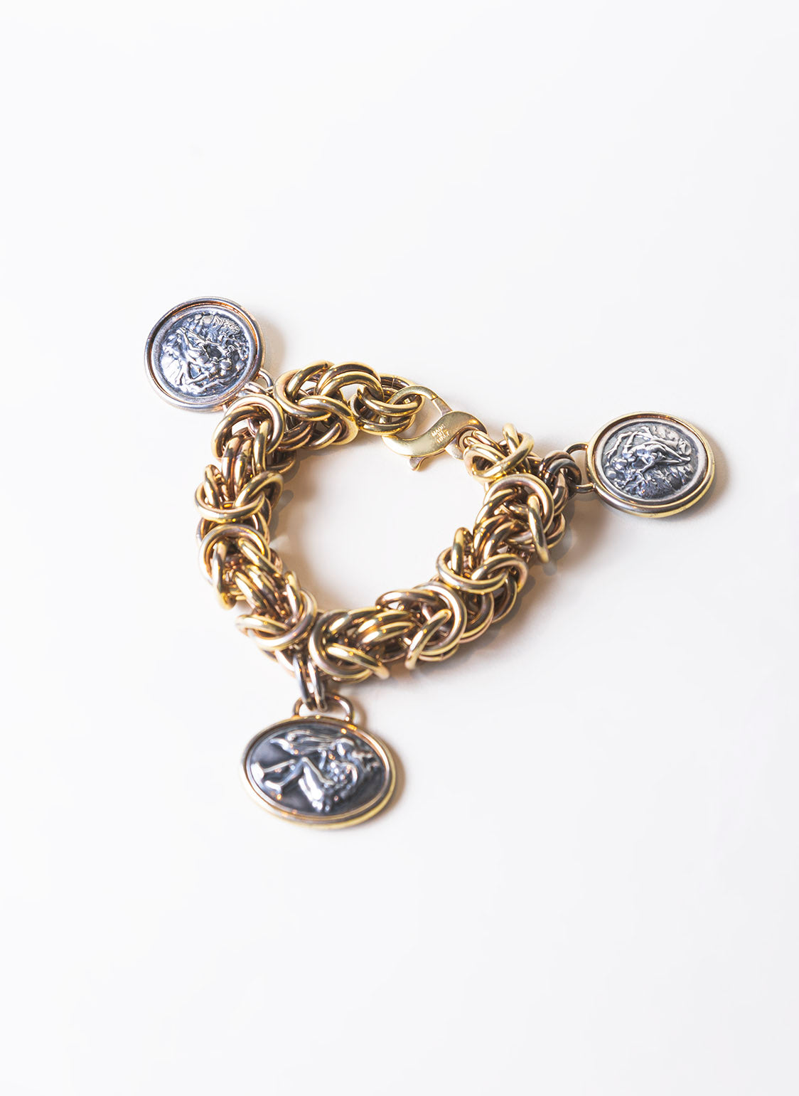 Dante Roman Coins Bracelet in Silver