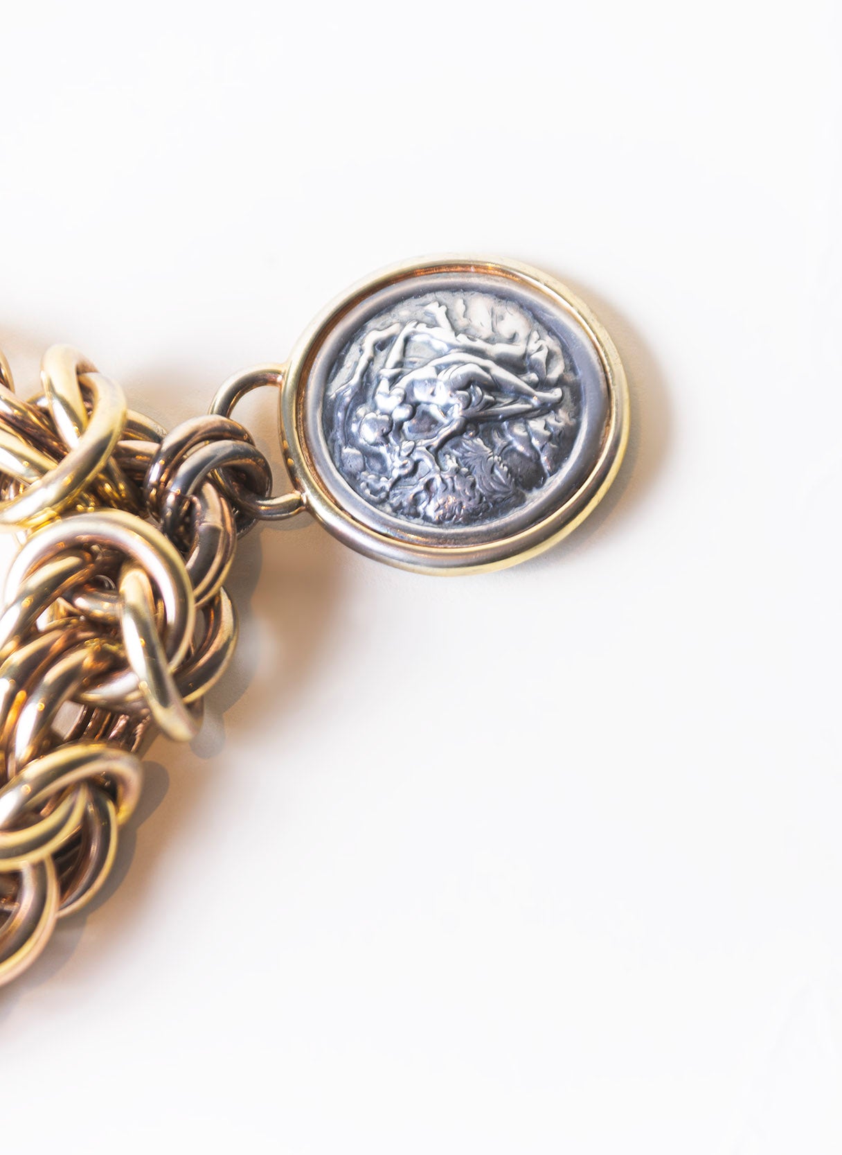 Dante Roman Coins Bracelet in Silver