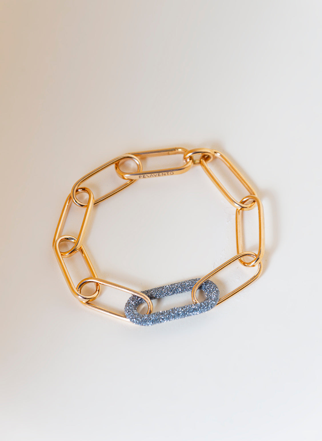 Gold Link Bracelet and Diamond Dust
