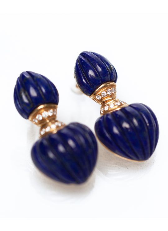 Amalfi Lapis Lazuli and Diamonds Earrings